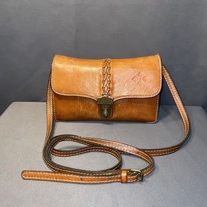 PATRICIA NASH Bianco Crossbody Organizer Heritage 100% Leather